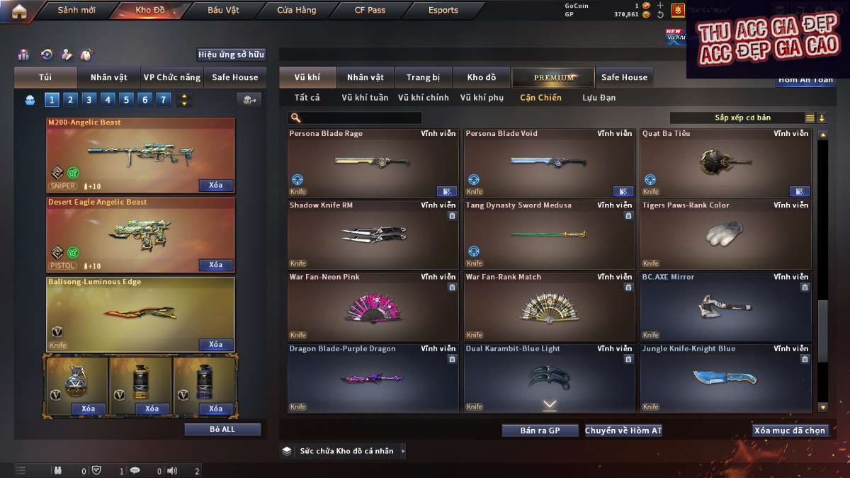 shop acc cf uy tin gia re